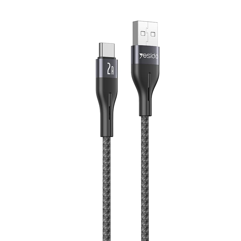 YESIDO-USB-To-TYPE-C-Cable-CA121-100CM کابل تایپ سی فست شارژ Yesido CA121C 2A 1m