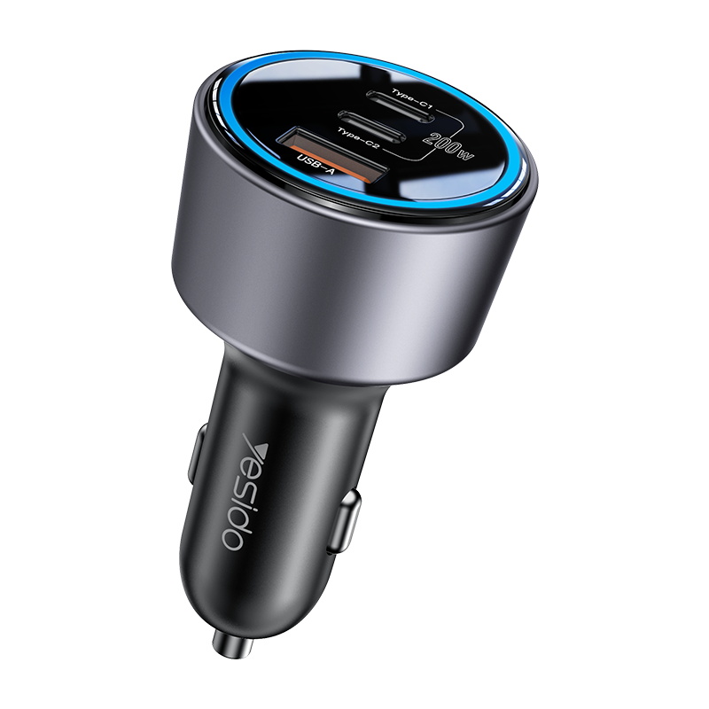 yesido y59 200w-1 شارژر فندکی فست شارژ Yesido Y59 5A QC3.0 PD 100W